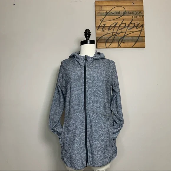 Athleta Pacifica Baja UPF Lightweight Jacket Grey Black Zipper Women’s Size M - Picture 16 of 16